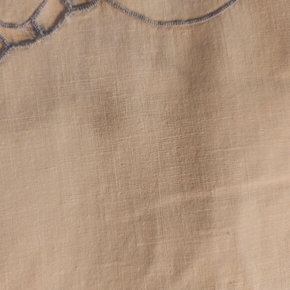 Vintage Victorian Style Hand-Embroidered Lace Tablecloth - Picture 10 of 15